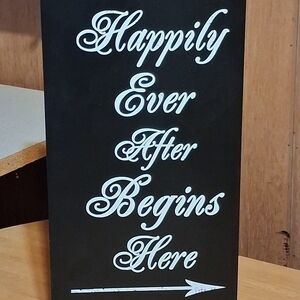 Black and White Decorative Sign
